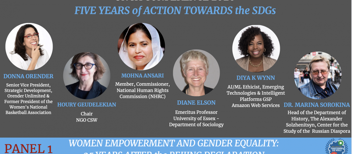 UNGA CONFERENCE 2020 - Panel 1: Women Empowerment and Gender Equality: 25 Years after the Beijing Declaration