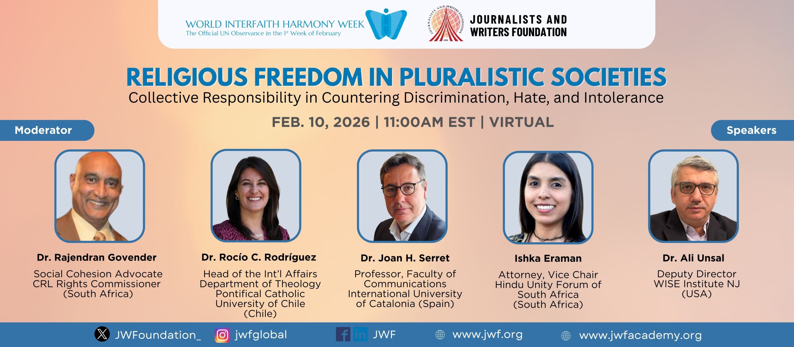 SLIDER - WIHW 2026 Panel Discussion - Religious Freedom in PluralISTIC Societies